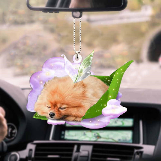 Pomeranian-Sleep On Fallen Leaves-Two Sided Ornament - Best gifts your whole family