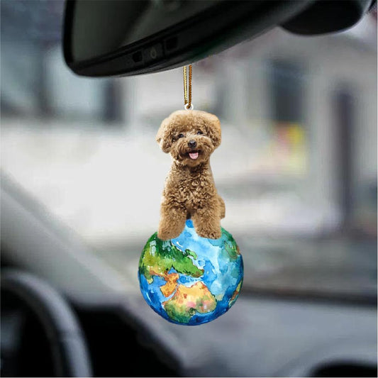 Poodle-Around My Dog-Two Sided Ornament - Best gifts your whole family