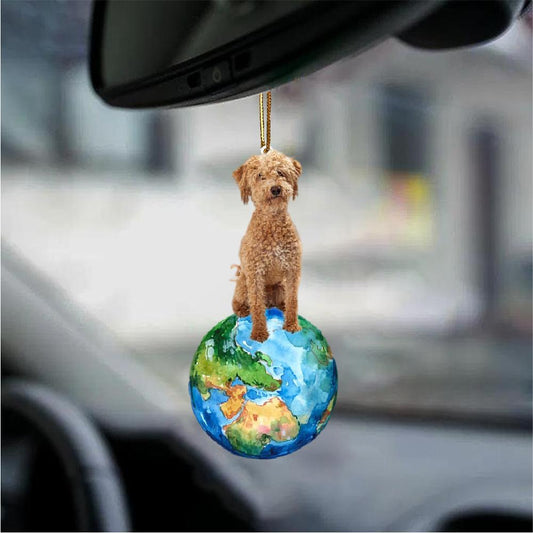 Poodle Crossbreed-Around My Dog-Two Sided Ornament - Best gifts your whole family