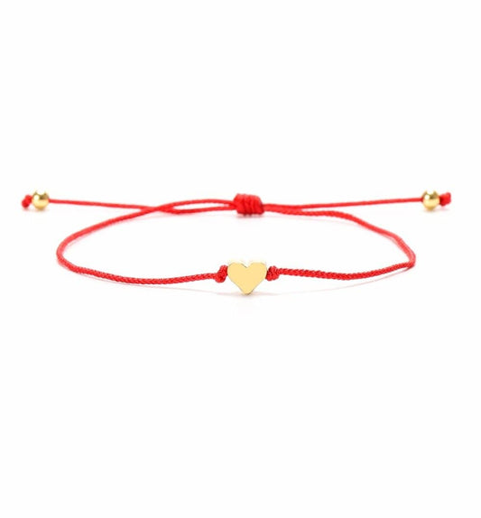 Mini Heart Friendship String Bracelet
