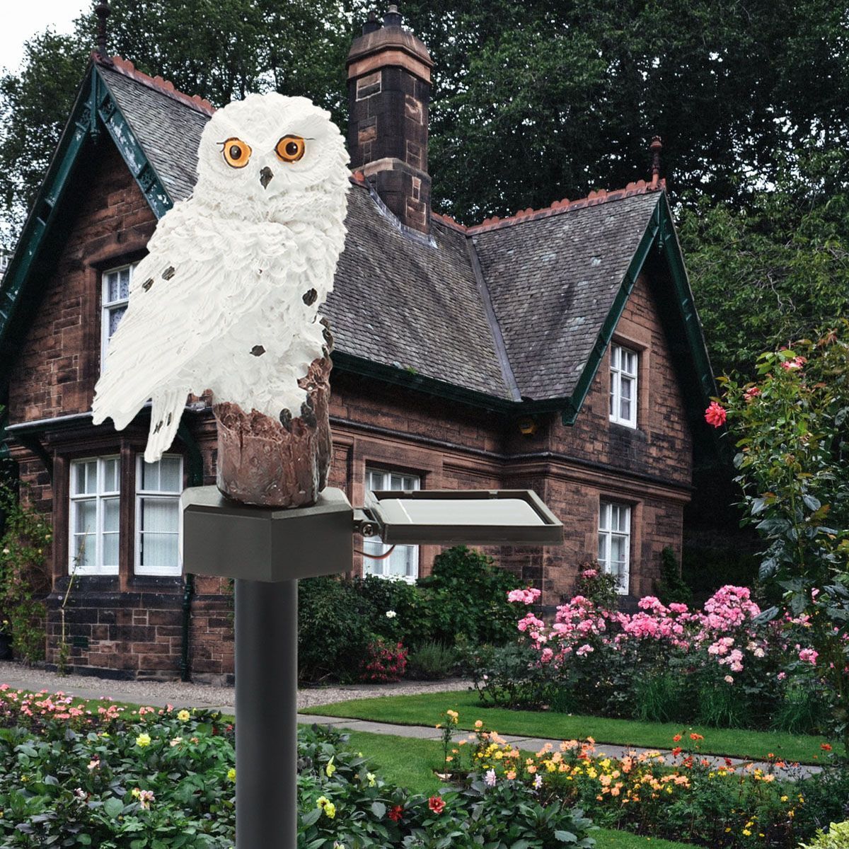 Solar Power LED Owl Parrot Lawn Light Outdoor Garden Landscape Lamp Halloween US