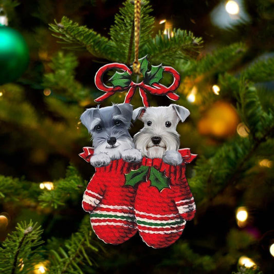 Schnauzer Inside Your Gloves Christmas Holiday-Two Sided Ornament Christmas 2022 Ornament Gift - Best gifts your whole family