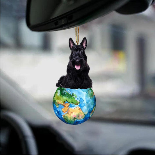 Scottish Terrier-Around My Dog-Two Sided Ornament - Best gifts your whole family