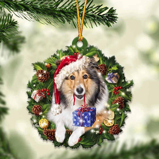 Sheltie and Christmas gift for her gift for him gift for Sheltie lover ornament, Christmas Ornament - Best gifts your whole family