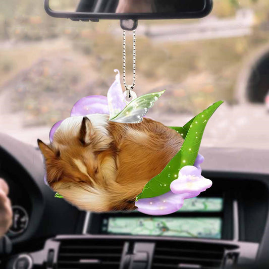 Sheltie-Sleep On Fallen Leaves-Two Sided Ornament - Best gifts your whole family