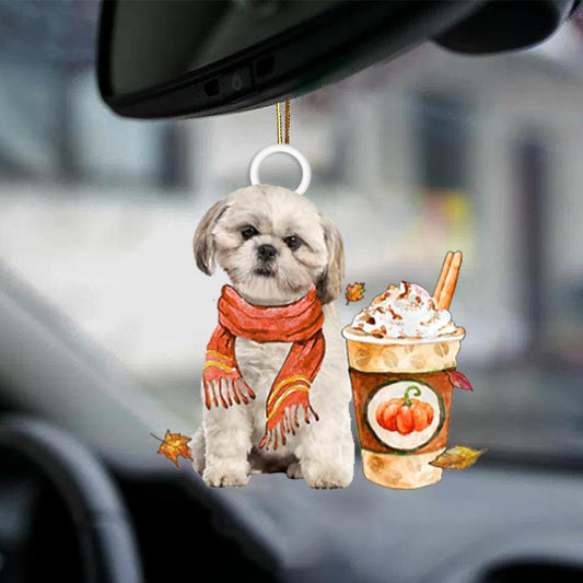 Shih Tzu-Pumpkin Spice Kinda-Two Sided Ornament - Best gifts your whole family