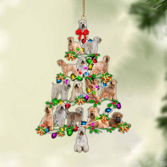 Soft Coated Wheaten Terrier-Christmas Tree Lights-Two Sided Ornament, Christmas Ornament, Car Ornament - Best gifts your whole family