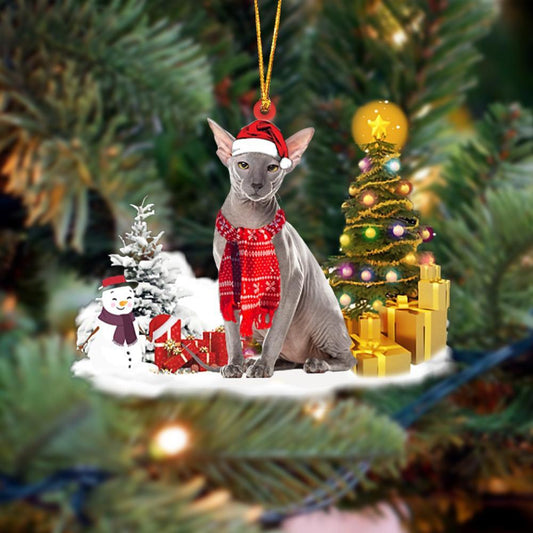 Sphynx Cat Christmas Ornament Christmas Tree Hanging Acrylic Ornament Gift - Best gifts your whole family