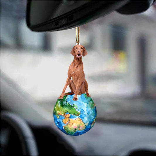 Vizsla-Around My Dog-Two Sided Ornament - Best gifts your whole family