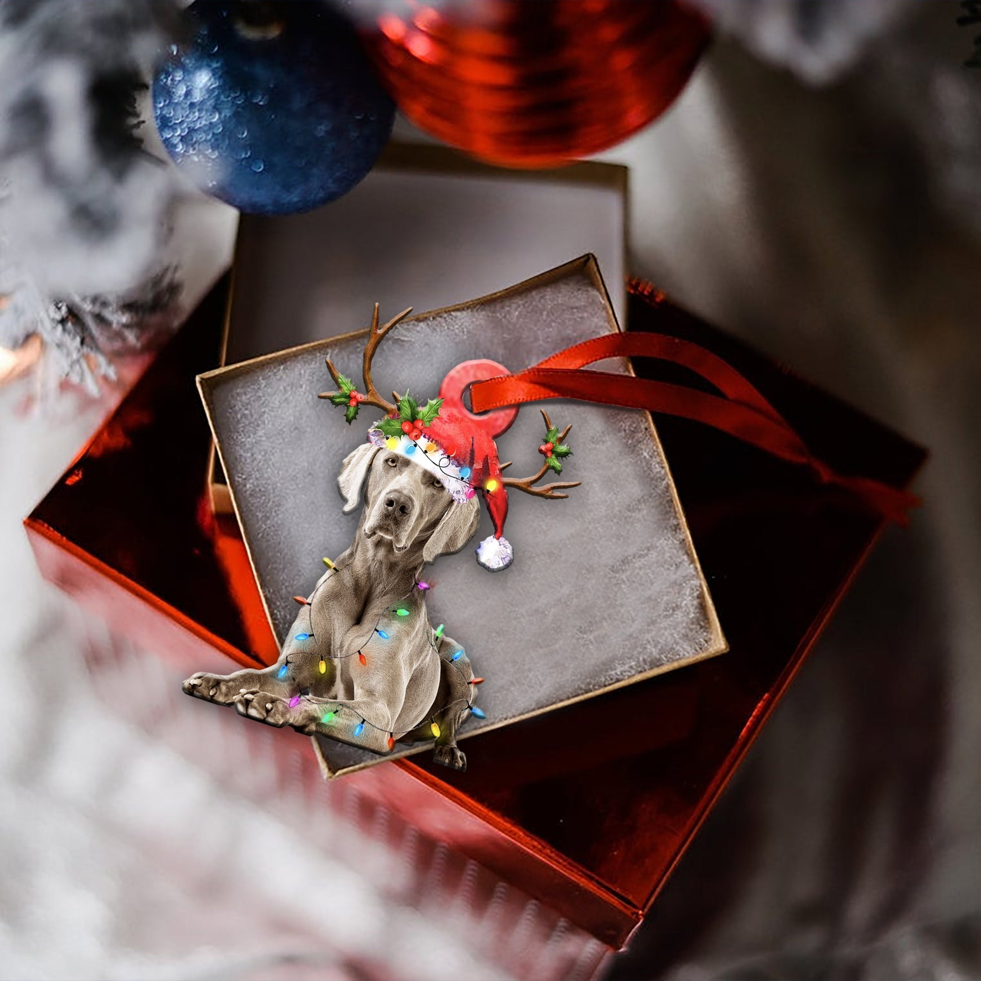 Weimaraner Christmas Shape Ornamentz - Best gifts your whole family