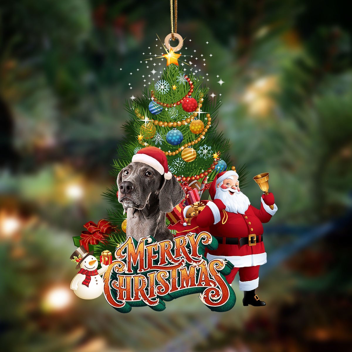 Weimaraner-Christmas Tree&Dog Hanging Ornament - Best gifts your whole family