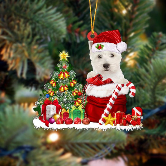 West Highland White TerrierWestie Gift Bag Merry Christmas Ornament, Car Ornament, Christmas Ornament - Best gifts your whole family