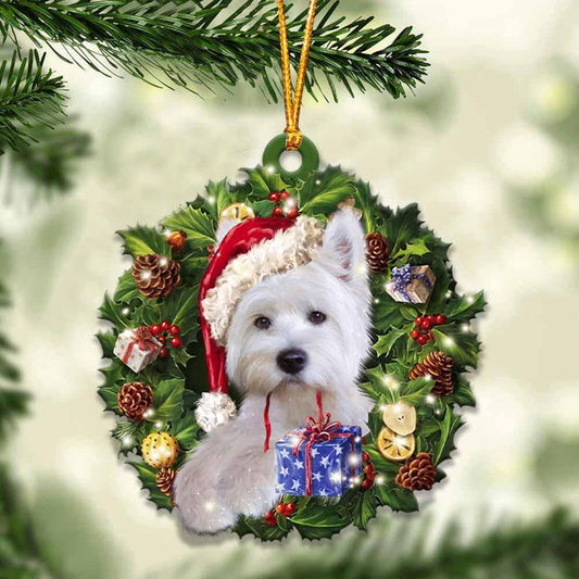 Westie and Christmas gift for her gift for him gift for Wesite lover ornament, Christmas Ornament - Best gifts your whole family