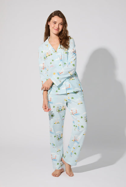 City By The Bay Long Sleeve Classic Stretch Jersey PJ Set