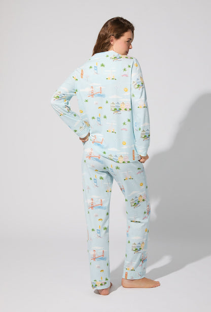 City By The Bay Long Sleeve Classic Stretch Jersey PJ Set