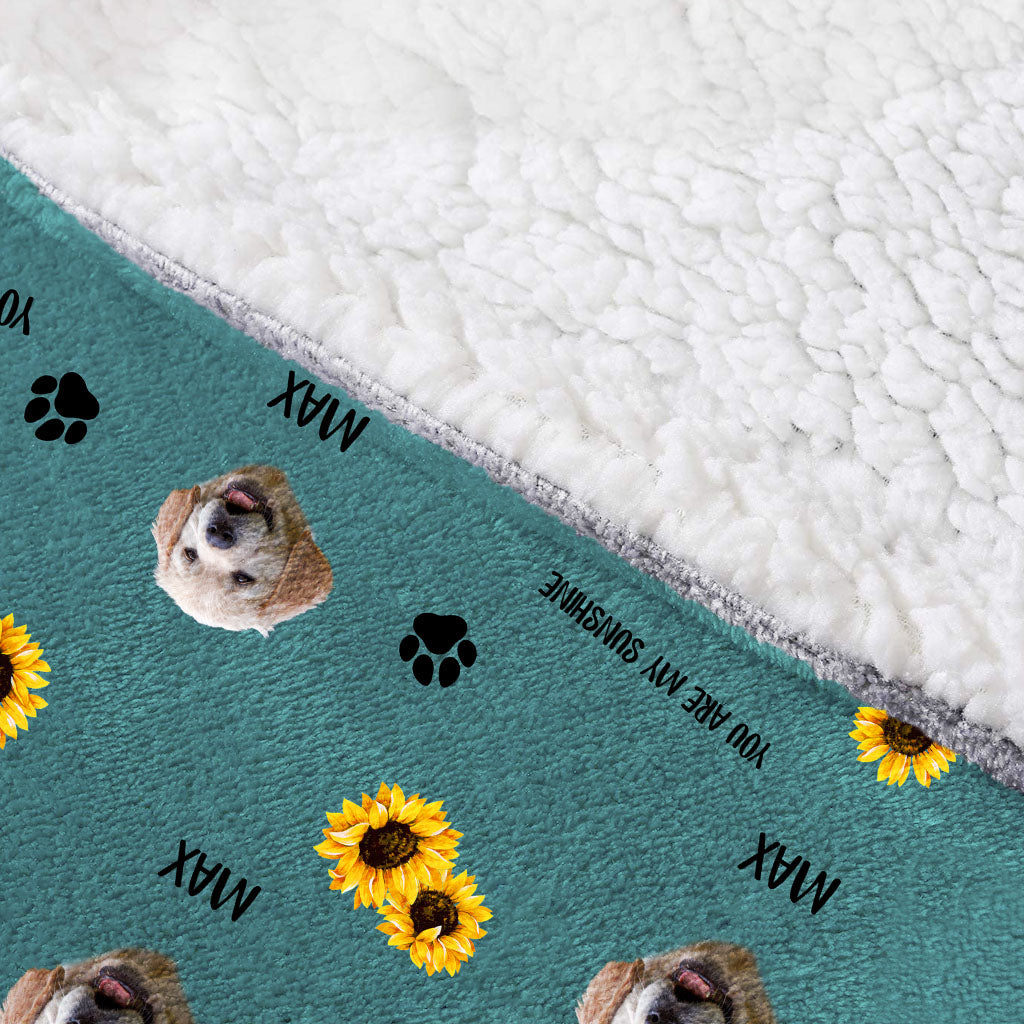 You Are My Sunshine - Personalized Dog Blanket Hoodie