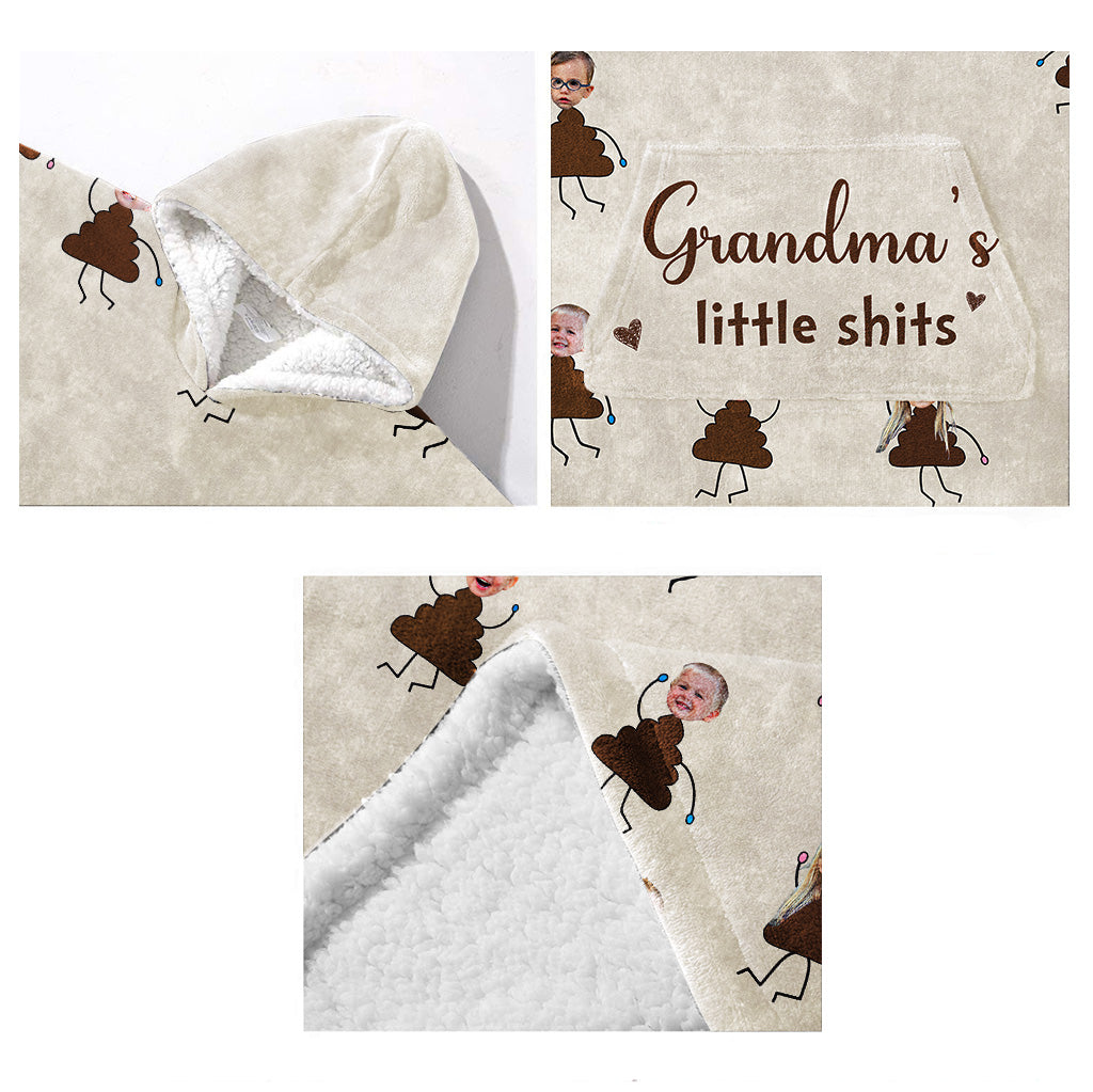 Grandma's Little Cuties - Personalized Mother's Day Grandma Blanket Hoodie