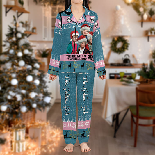 Golden Girls Christmas Pajama Set – Funny Retro Holiday Pajamas | Cozy Pajama Gift Set, Cute Pajamas for My Love, Family Pajamas for Women, Men, Kids & Youth HPRPJMADL-35