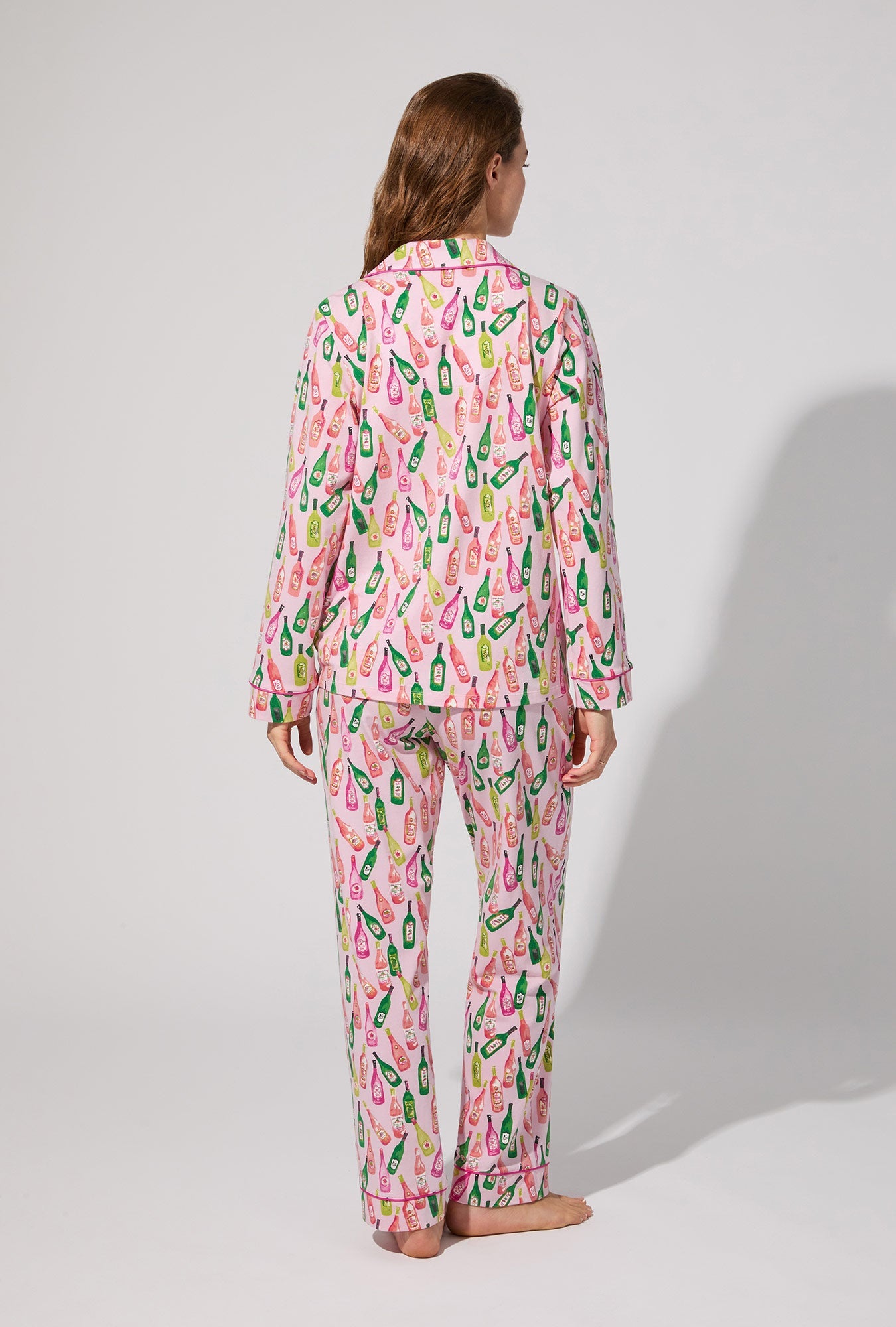 Wine Tour Long Sleeve Classic Stretch Jersey PJ Set