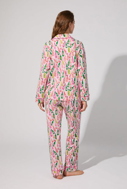 Wine Tour Long Sleeve Classic Stretch Jersey PJ Set