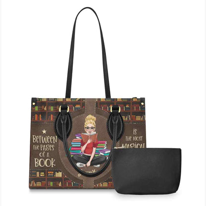 All You Need Is A Good Book - Personalized Book Leather Handbag