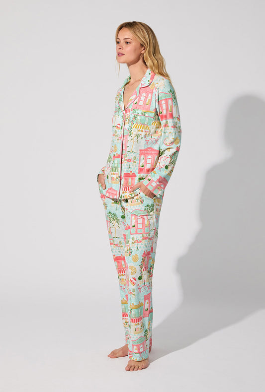 Parisian Delights Long Sleeve Classic Stretch Jersey PJ Set