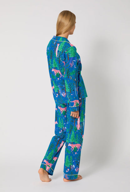 Midnight Forest Long Sleeve Classic Stretch Jersey Pj Set
