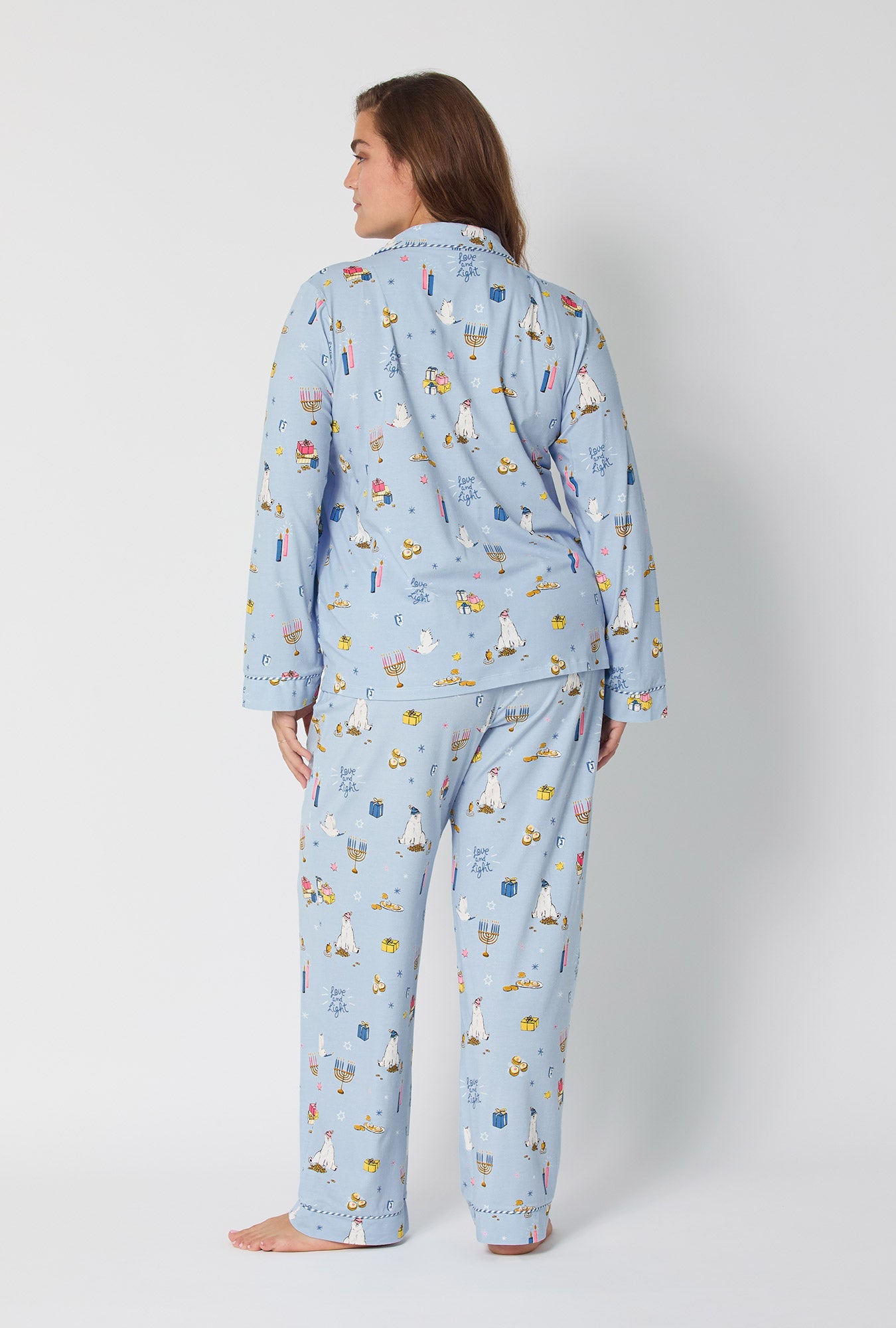 Love And Light Long Sleeve Classic Stretch Jersey Pj Set