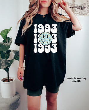 1993 Shirt Custom 30th Birthday Tshirt Retro Birth Year Vintage 1993 Bday T Shirt 30th Birthday Gift Unisex Dirty Thirty Shirt 90s gift