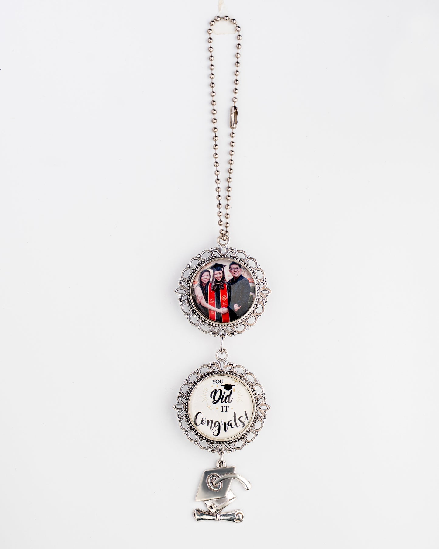 Wedding Photo Car Charm, Anniversary & Couple Photo Gift, Custom Rearview Mirror Access, Personalized Pet Memorial Rearview Charmory, Personalized Car Charm with Names or Quote.