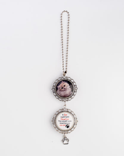 Wedding Photo Car Charm, Anniversary & Couple Photo Gift, Custom Rearview Mirror Access, Personalized Pet Memorial Rearview Charmory, Personalized Car Charm with Names or Quote.