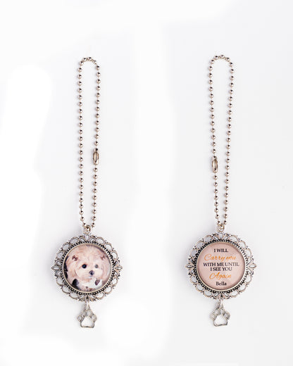 Wedding Photo Car Charm, Anniversary & Couple Photo Gift, Custom Rearview Mirror Access, Personalized Pet Memorial Rearview Charmory, Personalized Car Charm with Names or Quote.