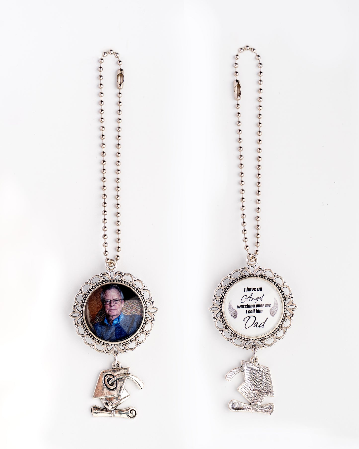 Wedding Photo Car Charm, Anniversary & Couple Photo Gift, Custom Rearview Mirror Access, Personalized Pet Memorial Rearview Charmory, Personalized Car Charm with Names or Quote.