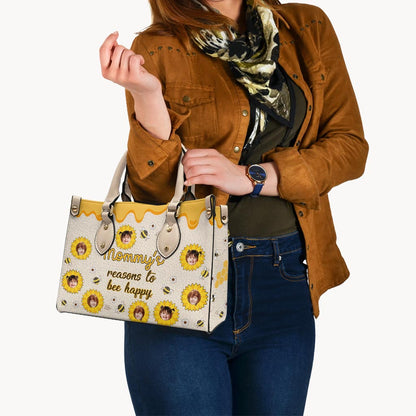 Nana's Reasons - Gift for grandma, mom - Personalized Leather Handbag