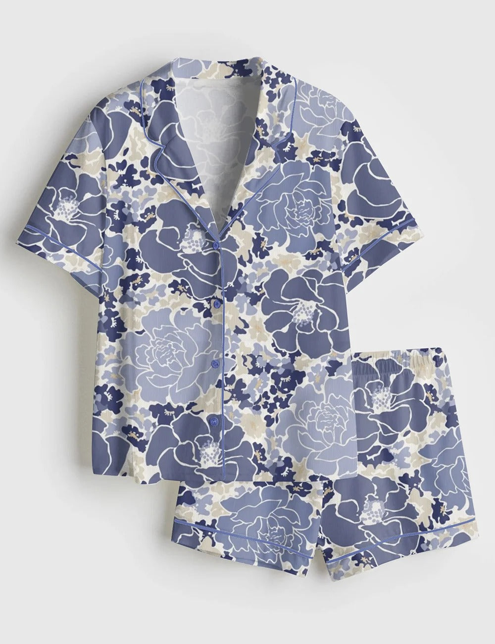 Women’s Floral Beats Bright Short Sleeve Satin Pajama Set