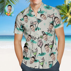 Custom Cocktail Party Hawaiian Shirt Personalized Face Shirt