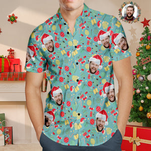 Custom Face Hawaiian Shirt Personalized Photo Christmas Shirts Funny Gift For Men