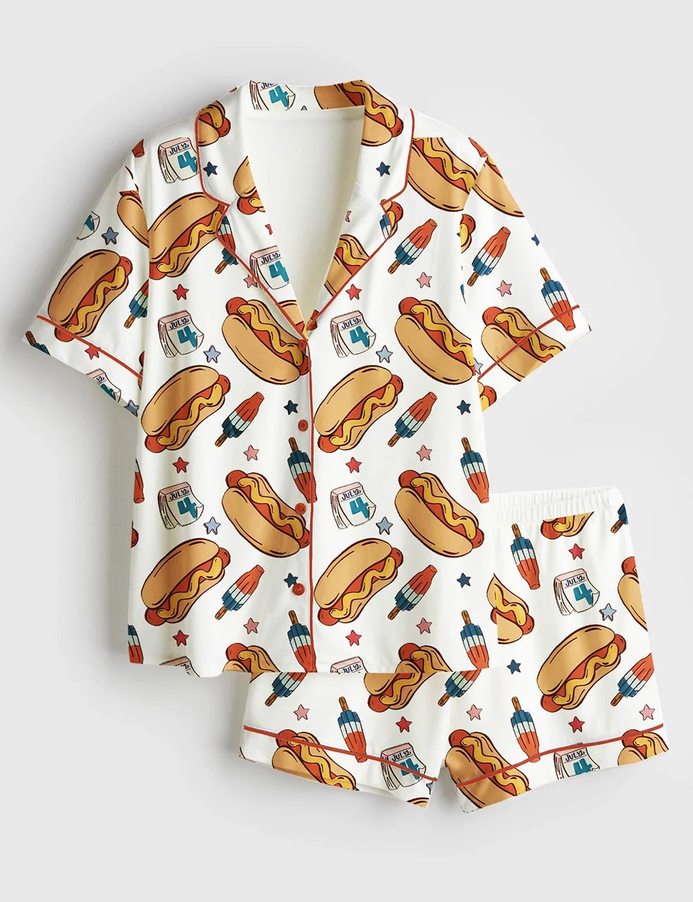 Women’s You Look Like The Fourth Of July Short Sleeve Satin Pajama Set