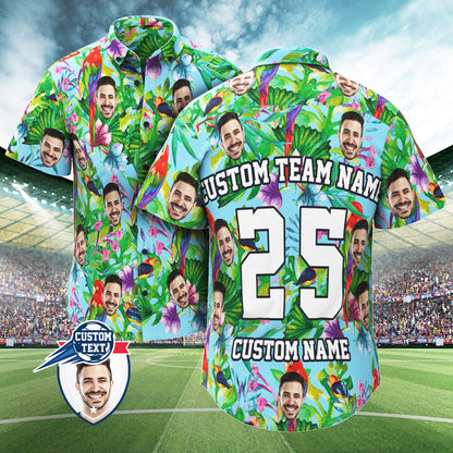 Custom Printed Hawaiian Shirt for Fans Personalized Face and Text Hawaiian Shirt Gift for fans - Enjoy Summer Time