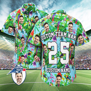 Custom Printed Hawaiian Shirt for Fans Personalized Face and Text Hawaiian Shirt Gift for fans - Enjoy Summer Time