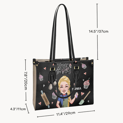 Life Is What You Bake It - Personalized Baking Leather Handbag