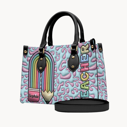 Teacher Life - Personalized Teacher Leather Handbag