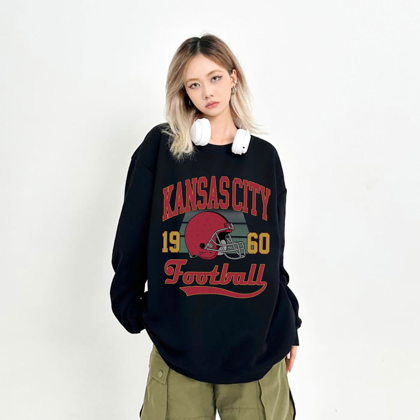 KANSAS CITY 1960 FOOTBALL Sweatshirt, KANSAS CITY 1960 FOOTBALL Shirt Retro Style 90s Vintage Unisex Crewneck, Graphic Tee Gift For Football Fan Sport
