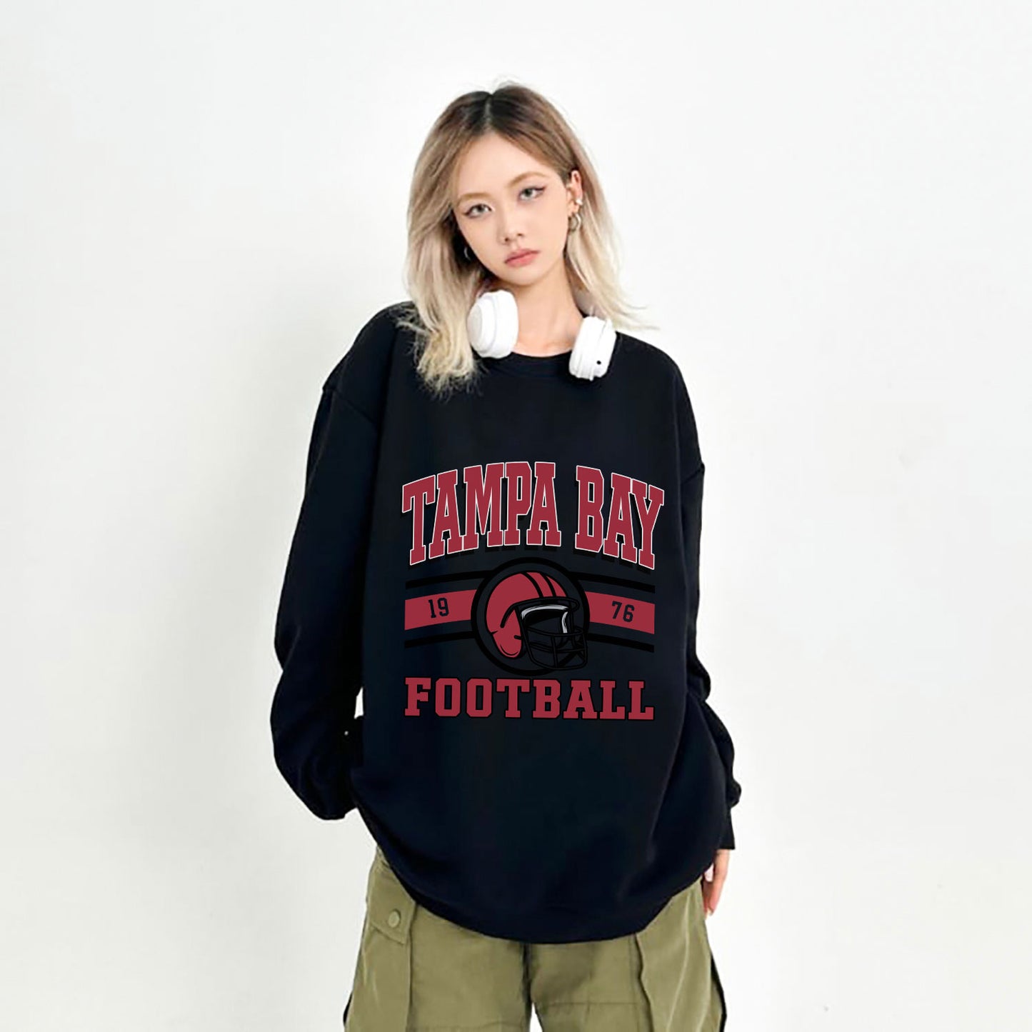 Tampa Bay Football Sweatshirt, Tampa Bay Football Shirt Retro Style 90s Vintage Unisex Crewneck, Graphic Tee Gift For Football Fan Sport