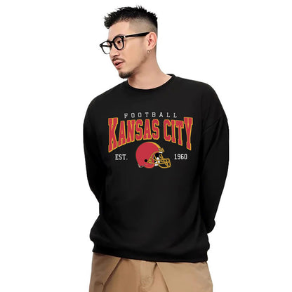 Kansas City A FOOTBALL Sweatshirt, Kansas City A FOOTBALL Shirt Retro Style 90s Vintage Unisex Crewneck, Graphic Tee Gift For Football Fan Sport