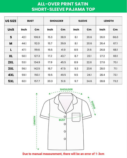 Women's All Over Print Lapel Neck Pajama Set, Casual Comfy Short Sleeve Crop Shirt & Shorts Pajama Set, Ladies Sleepwear for All Seasons
