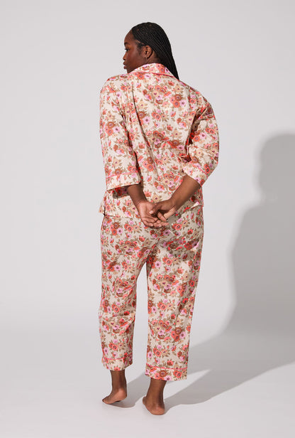 Madeleine 3/4 Sleeve Classic Woven Tana Lawn® Cropped PJ set Made With Liberty Fabric