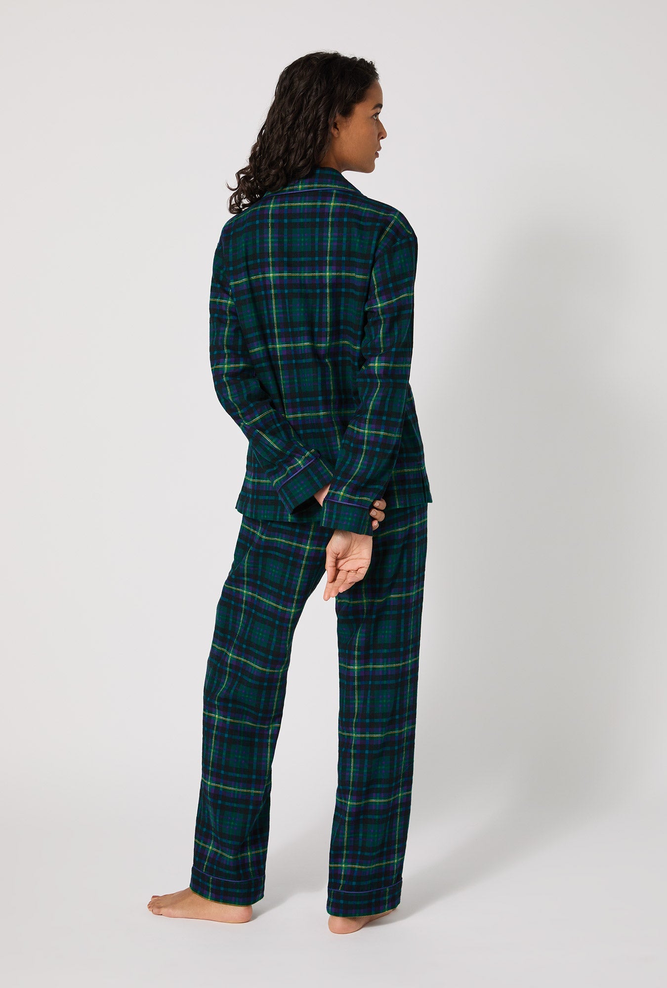 Walden Plaid Long Sleeve Classic Woven Portuguese Flannel PJ Set