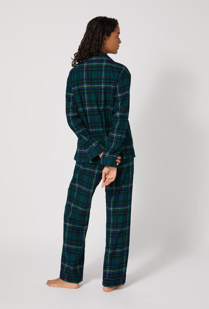 Walden Plaid Long Sleeve Classic Woven Portuguese Flannel PJ Set