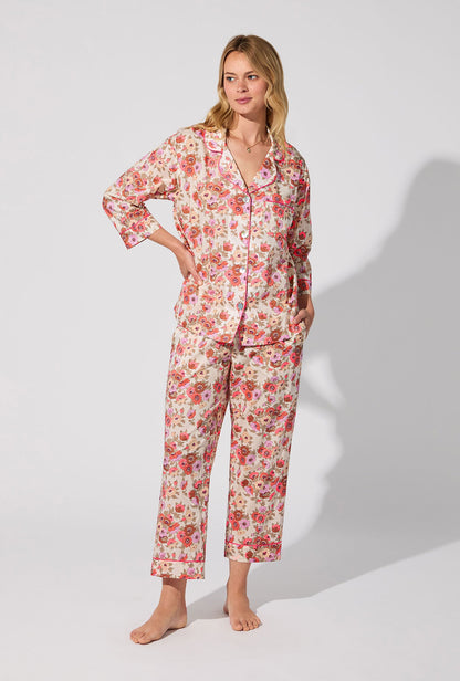 Madeleine 3/4 Sleeve Classic Woven Tana Lawn® Cropped PJ set Made With Liberty Fabric